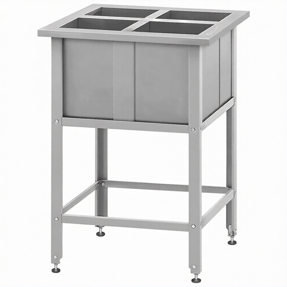 Ванна моечная для обработки яиц ВМСн 860х530х530  4 м/о (ножка угловая)