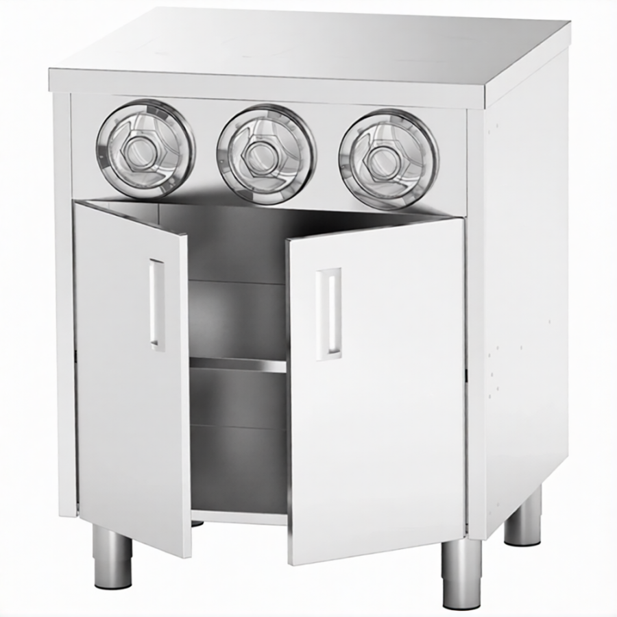 Стол-тумба с диспенсерами для стаканов СПЗРД3-8/6-Б