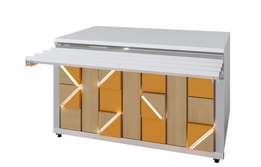 Прилавок нейтральный Junior Luxstahl ПН-1200 Premium (нерж.)