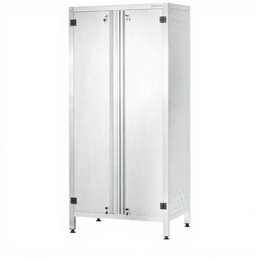 Шкаф кухонный ШЗКп - 1800х1200х600 «Profi lnox» (двери распашные, 3 сплошные полки, без к-та замков)